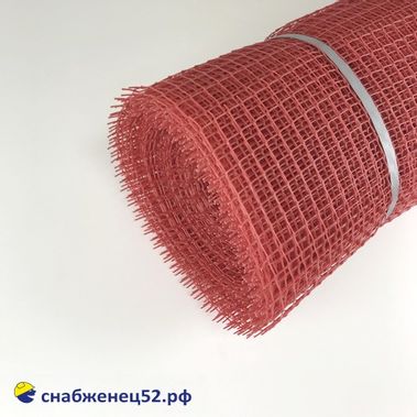 Сетка пластиковая, ячейка квадрат 15*15, красная, (1*20м) (п.м)